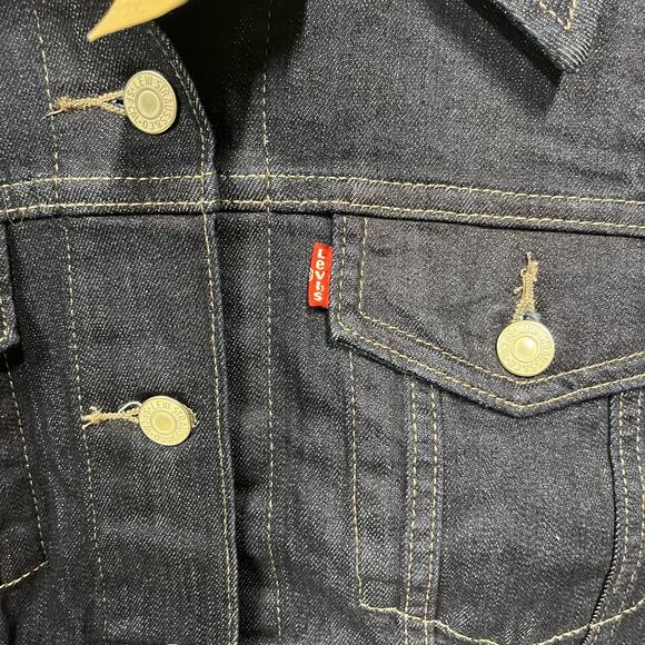 NWT Levis Dark Raw Blue Denim Type 3 Made in Sir Lanka SZ Womens 1X - Picture 2 of 4